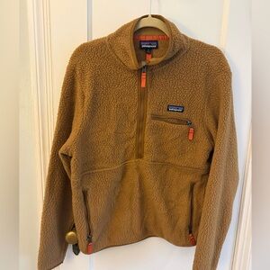 Patagonia Brown Fleece Quarter zip Pullover Medium